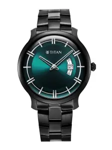 Titan Men Dial & Stainless Steel Bracelet Style Straps Analogue Watch 90170NM01