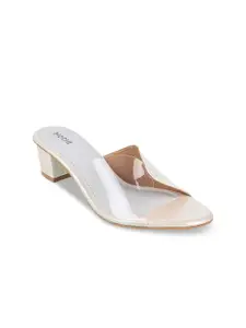 Mochi Textured Open Toe Block Heels