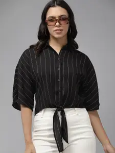 Roadster Women Standard Opaque Striped Casual Shirt