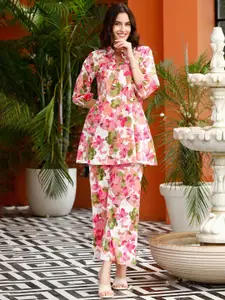 JISORA Floral Printed Pure Cotton Night Suit