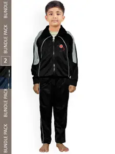 IndiWeaves Boys Pack Of 2 High-Rise Tracksuits