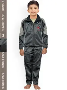 IndiWeaves Boys Pack Of 2 High-Rise Tracksuits