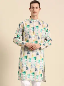 Anouk Abstract Printed Straight Pure Cotton Kurta