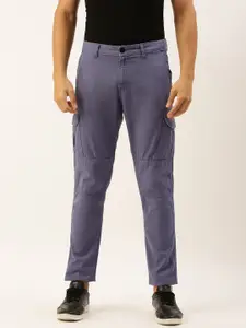 IVOC Men Slim Fit Mid-Rise Trousers