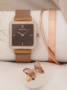 JOKER & WITCH Women Mariam Love Triangle Watch Gift Set