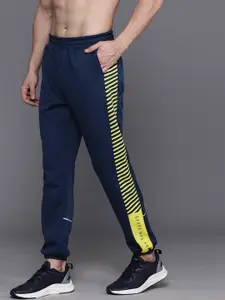 HRX by Hrithik Roshan Men Rapid-Dry Typography Training Joggers With Reflective Elements