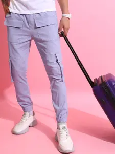 HIGHLANDER Men Cotton Plain Loose Fit Cargos