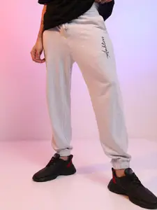 HIGHLANDER White Men Mid-Rise Relaxed-Fit Joggers
