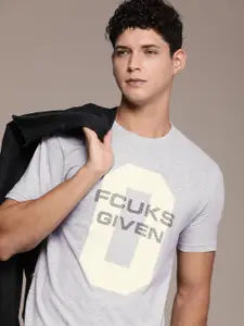 FCUK Pure Cotton Brand Logo Printed Casual T-shirt