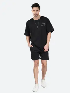 Mad Over Print Printed Cotton T-Shirts & Shorts Co-ords Set