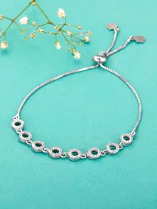 GIVA Women 925 Sterling Silver Cubic Zirconia Link Bracelet