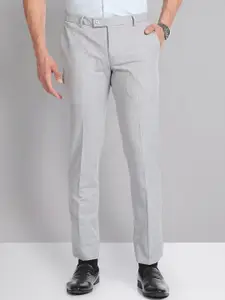 AD By Arvind Men Slim Fit Mid-Rise Formal Trousers