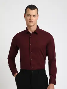 THE BEAR HOUSE Slim Fit Spread Collar Cotton Lycra Formal Shirt