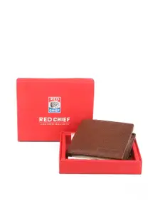 Red Chief Men Brown Leather Two Fold Wallet