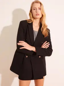DeFacto Notched Lapel Double-Breasted Casual Blazer