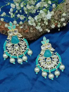 AASHISH IMITATION Gold-Plated Contemporary Chandbalis Earrings