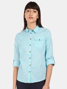 V-Mart Ethnic Motif Printed Cotton Casual Shirt