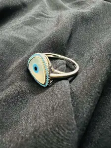 Arte Jewels 925 Sterling Silver Evil Eye Nazariya Finger Ring