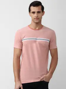 PETER ENGLAND UNIVERSITY Striped Round Neck Slim Fit T-shirt