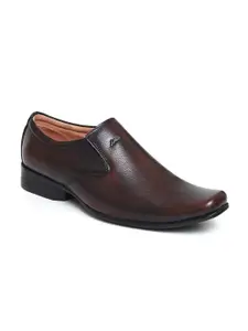 Zoom Shoes Men Square Toe Leather Formal Slip-On Shoes