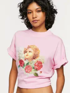 FOREVER 21 Graphic Printed Pure Cotton T-Shirt