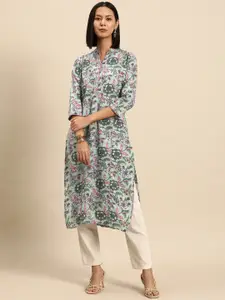all about you Ethnic Motifs Printed Indie Prints Cotton Kurta