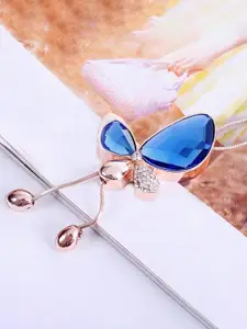 MYKI Rose Gold-Plated Butterfly Necklace