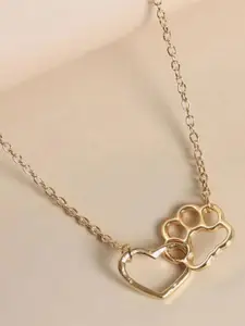 MYKI Gold-Plated Paw Chain Pendant Chain