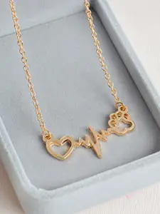 MYKI Gold-Plated Dog Lovers Necklace