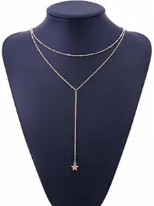 MYKI Rose Gold Rose Gold-Plated Layered Necklace