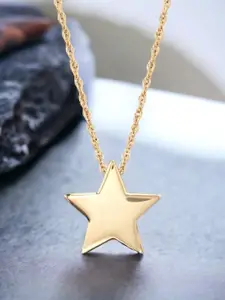 MYKI Gold-Plated Stainless Steel Star Shaped Pendant