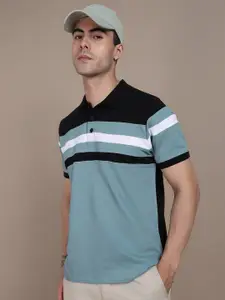 Dennis Lingo Striped Polo Collar Polo Collar T-shirt