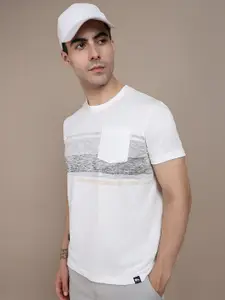 Dennis Lingo Striped Printed Slim Fit Pure Cotton T-shirt
