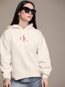 Calvin Klein Jeans Brand Logo Printed Hooded Sweatshirt