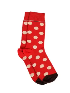 SWHF Polka Dot Printed Ankle-Length Cotton Socks