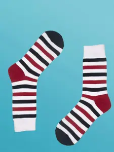 SWHF Striped Cotton Calf Length Socks