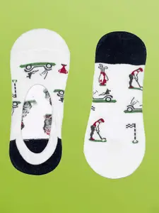 SWHF Men Conversational Printed Ankle Length Socks