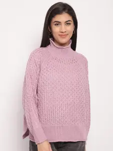 NoBarr Women Cable Knit Acrylic Pullover