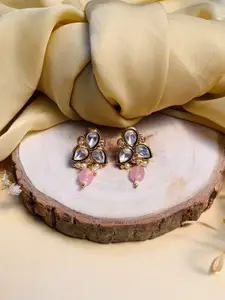 ABDESIGNS Gold-Plated Circular Studs Earrings