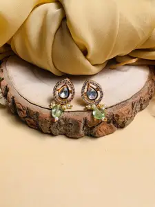 ABDESIGNS Gold-Plated Circular Drop Earrings