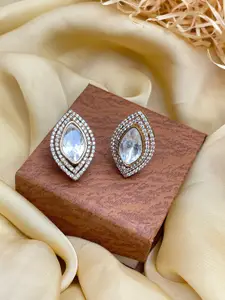 ABDESIGNS Gold-Plated Floral Kundan Stud Earrings