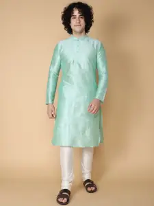 NAMASKAR Mandarin Collar Straight Kurta