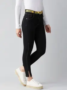 Miss Chase Women Black High-Rise Clean Look Skinny Fit Stretchable Jeans