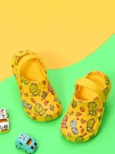 Yellow Bee Boys Printed Clogs