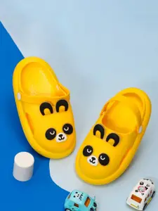 Yellow Bee Boys Panda Embossed Clogs