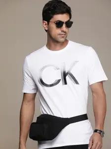 Calvin Klein Jeans Pure Cotton Brand Logo Printed Casual T-shirt