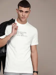 Calvin Klein Jeans Typography Printed Pure Cotton T-shirt