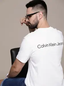 Calvin Klein Jeans Pure Cotton Brand Logo Printed Casual T-shirt