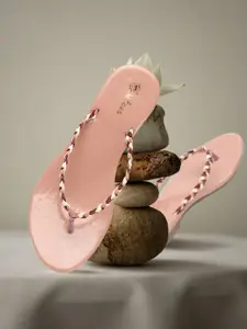 Picktoes Braided Open Toe Flats