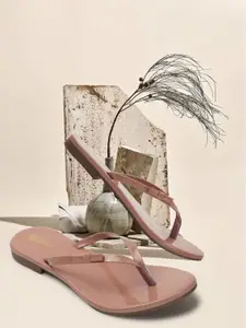 Picktoes Bow Detail Open Toe Flats